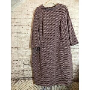 Talbots Black and White Midi Dress